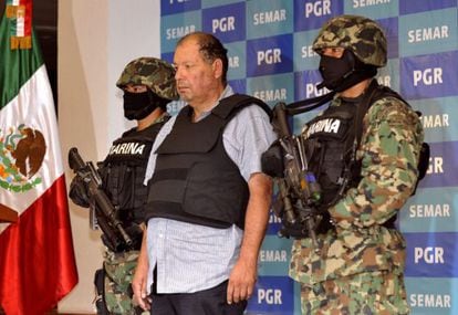 Mario Cárdenas Guillén, uno de los máximos dirigentes del cartel del Golfo, capturado por la Marina mexicana.