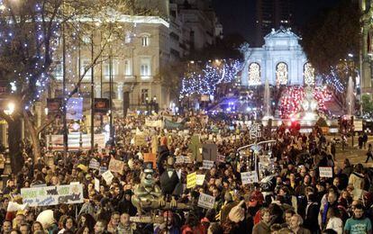 Manifestación del Movimiento 15-M en Madrid.