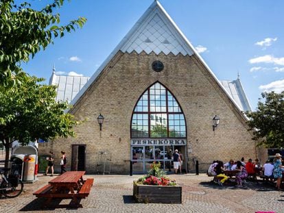 Terraza del mercado Fish Church, en Gotemburgo (Suecia). 