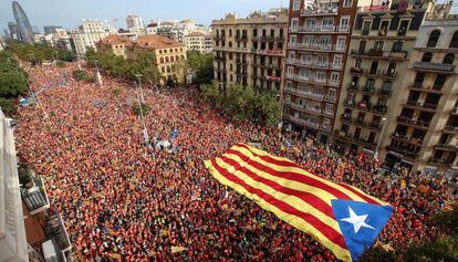 Asistentes a la Diada del año pasado en Barcelona.