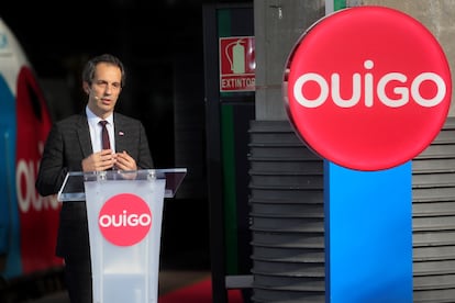 El presidente de SNCF Voyageurs, Christophe Fanichet, en la inauguración del viaje de Ouiogo entre Madrid y Barcelona.