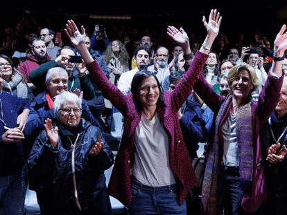 La diputada Elly Schlein celebraba este domingo su victoria en las primarias del Partido Democrático, en Roma.