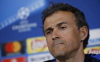 Luis Enrique en la rueda de prensa previa al partido ante la Juve.