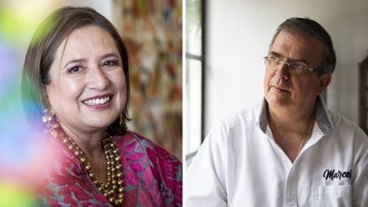 Xóchitl Gálvez y Marcelo Ebrard.