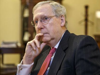 Mitch McConnell, el nuevo l&iacute;der de la mayor&iacute;a republicana en el Senado.