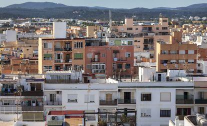 Edificios de viviendas en Ibiza.