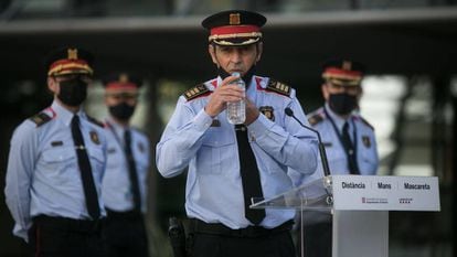 Trapero, en la seva primera roda de premsa en el seu retorn com a major dels Mossos.