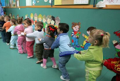 Un aula de ni&ntilde;os de dos a&ntilde;os en una imagen de archivo.