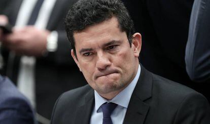 El ministro Sergio Moro, en la Cámara de los Diputados el día 2 de julio.