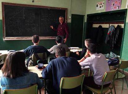 Una clase de alumnos de bachillerato en un instituto de Barcelona.