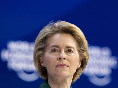 La presidenta de la Comisión Europea, Ursula von der Leyen, el pasado día 22 en Davos. 