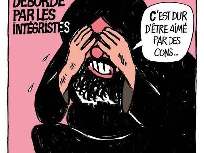 El diario satírico 'Charlie Hebdo' publicó una edición especial el 8 de febrero de 2006 en la que se veía una caricatura de Mahoma lamentándose por los fundamentalistas. "Es difícil ser amado por idiotas", decía el dibujo en el que el profeta se tapaba la cara con las manos.
