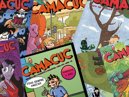 Ejemplares de la revista infantil 'Camacuc'.