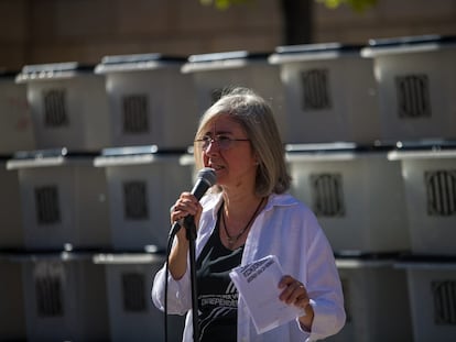 La presidenta de la ANC, Dolors Feliu, durante un acto de la entidad. /  EUROPA PRESS01/10/2022