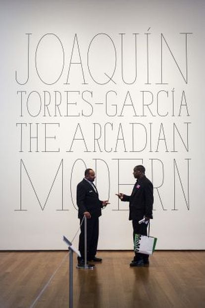 Aspecte de l’entrada a l’exposició que el MoMA ha dedicat a Joaquim Torres-García.