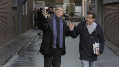 David Trueba y Jorge Sanz en la sede del diario EL PAÍS.