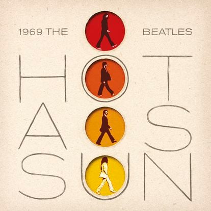 Versión imaginada del disco de The Beatles 'Hot as sun' por el prestigioso diseñador Javier Aramburu, autor de grandes portadas del pop español.