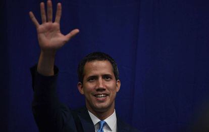 Guaidó, tras la sesión paralela.