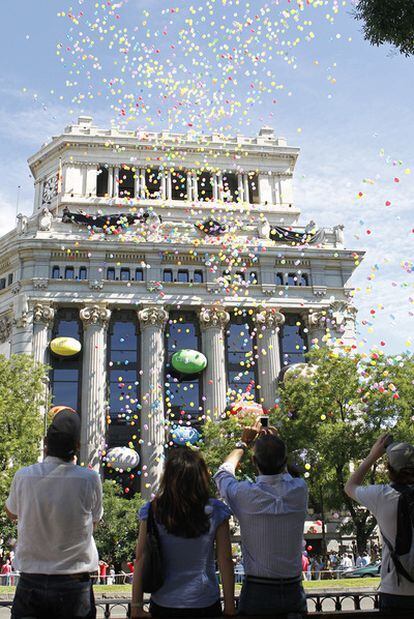 La sede del Instituto Cervantes, en Madrid, durante el Día del Español celebrado en junio.