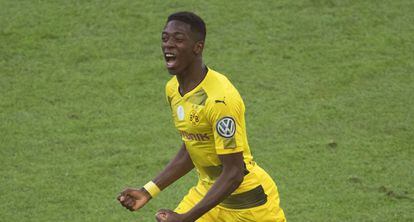 Ousmane Dembélé, en un partido con el Borussia Dortmund.