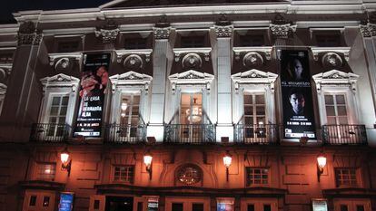 Fachada del Teatro Español, en Madrid.