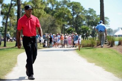 Tiger Woods, este domingo durante la última jornada del Honda Classic, en Florida, torneo del que se retiró