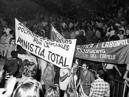 Manifestación de la Assemblea de Catalunya en 1976.