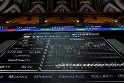 La Bolsa de Madrid este viernes.