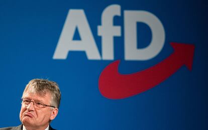 Alternative for Germany co-chairman Jörg Meuthen during a party congress in Dresden, eastern Germany.