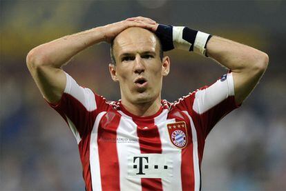 Arjen Robben, durante la final de 'Champions' ante el Inter.