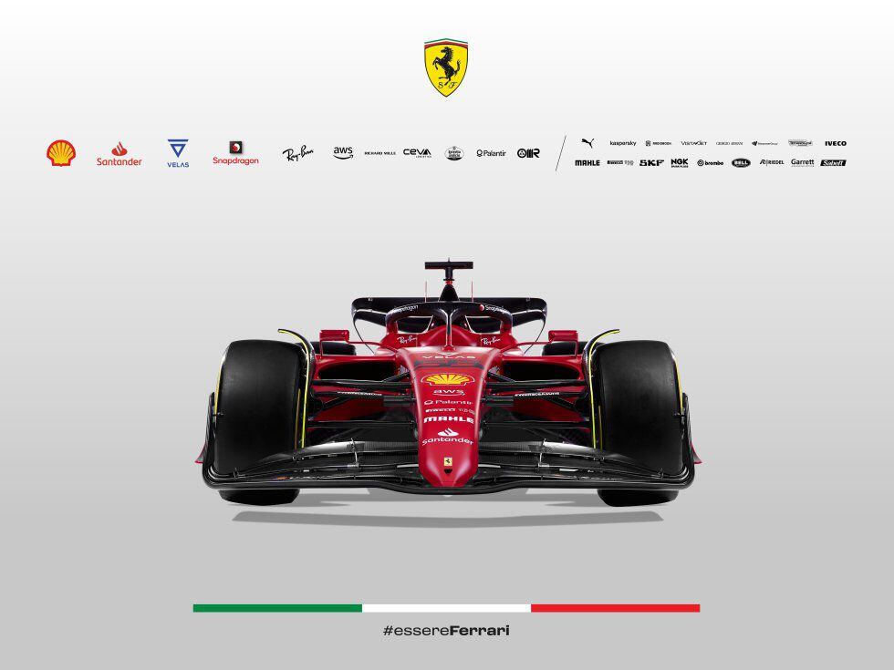 El Ferrari F1-75 presentado este jueves.