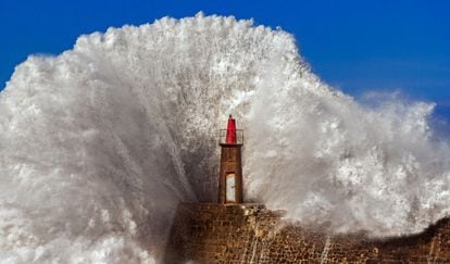 Puerto de Viavélez, en El Franco (Asturias), el día 2.