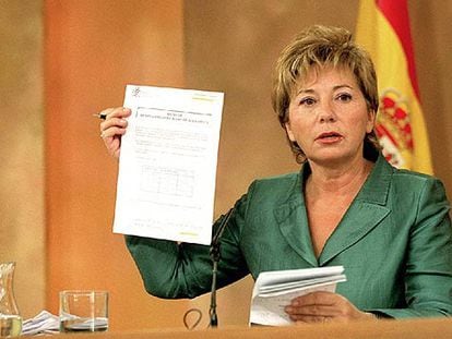 Celia Villalobos, en julio de 2001, al justificar la inmovilización con los análisis del aceite de orujo.