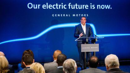 Mark Reuss, presidente de General Motors, en una rueda de prensa hoy en Detroit, en el Estado de Michigan (Estados Unidos)