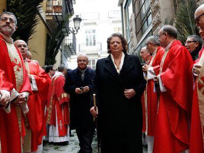 La alcaldesa Rita Barber&aacute; durante la celebraci&oacute;n de Sant Vicent M&agrave;rtir el pasado martes. 