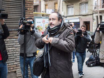 Antonio Baños ayer después de la votación