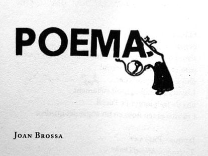 Un poema visual de Joan Brossa, incluido en la selecci&oacute;n del libro. 