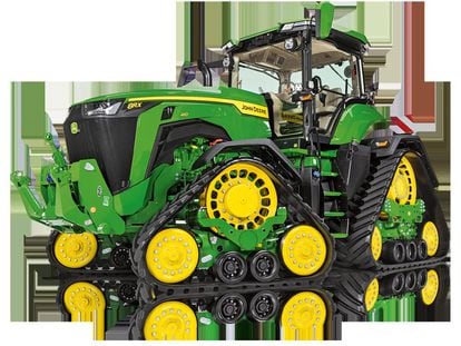 Un tractor que permite múltiples configuraciones de ruedas. Está diseñado para proteger el suelo y contribuir a una agricultura sostenible.