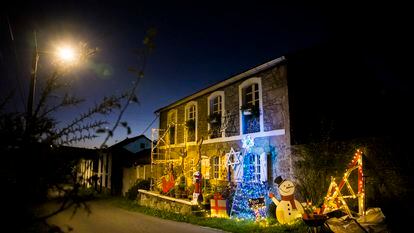 Luces de navidad en Santiago de Compostela, el 17 de diciembre de 2023.