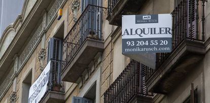 Un piso en alquiler en el barrio de Gràcia de Barcelona.