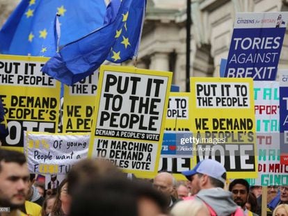 Manifestación anti Brexit en marzo de 2019. 