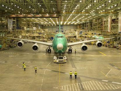 El último 747 de Boeing en la fábrica de Everett, en el estado de Washington.