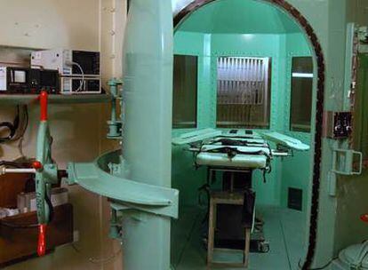 Una cámara donde se administra la inyección letal en San Quentin, California.