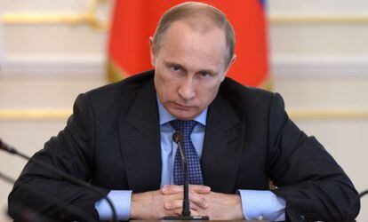 Vladimir Putin, presidente ruso, en una reuni&oacute;n del Gobierno