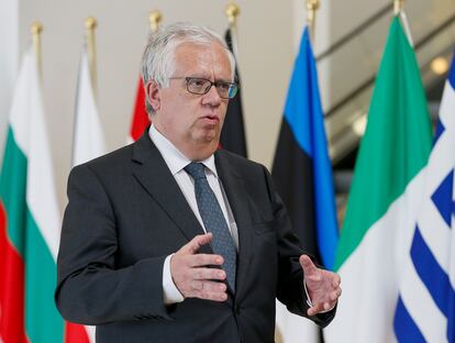 El ministro portugués Eduardo Cabrita Reis durante una intervención en Luxemburgo el 8 de junio.