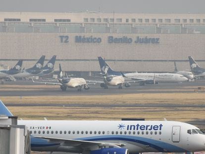 Vista de la Terminal 2 del Aeropuerto de la Ciudad de México.