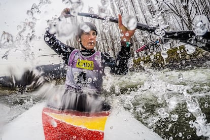 Núria Vilarrubla en el Parque Olímpico del Segre el pasado mes de marzo.