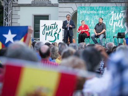 Artur Mas, aquest dijous, en un acte de Junts pel Sí.