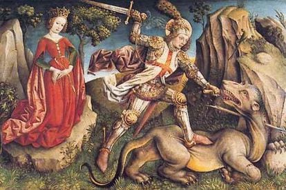 El combat de Sant Jordi, de Jost Haller (1445-1450).