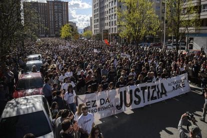 Manifestación en apoyo de los detenidos en Alsasua (Navarra).